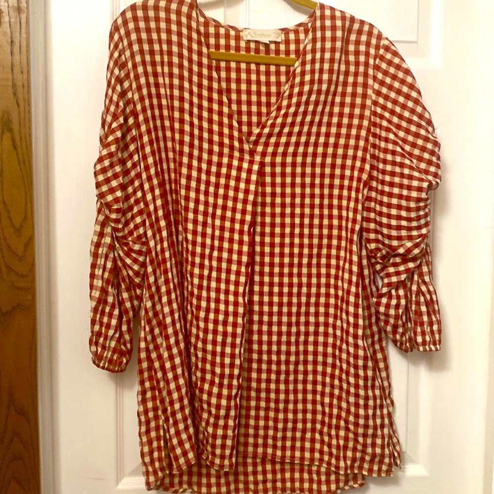 Suzanne Betro gingham shirt worn 1 time
